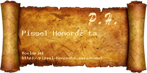 Pissel Honoráta névjegykártya